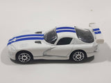 Maisto Dodge Viper GT2 White with Blue Stripes Die Cast Toy Car Vehicle