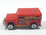 2010 Hot Wheels Race World City Armored Truck Paramedic Rescue Red Die Cast Toy Car Vehicle with Opening Rear Door