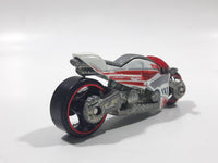 2010 Hot Wheels HW Racing Canyon Carver White Motorcycle Motorbike Die Cast Toy Car Vehicle