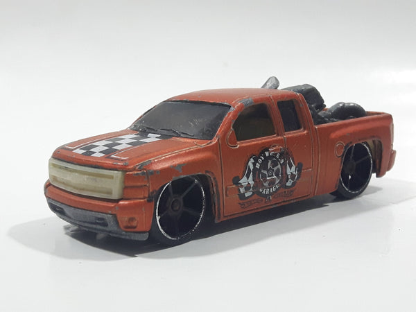 2010 Hot Wheels HW Garage Chevy Silverado Truck Satin Copper Die Cast Toy Car Vehicle