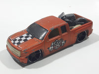 2010 Hot Wheels HW Garage Chevy Silverado Truck Satin Copper Die Cast Toy Car Vehicle