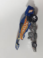 2004 Hot Wheels First Editions Mustang Funny Car Metalflake Blue Die Cast Toy Race Car Vehicle with Lifting Body