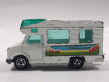 Majorette No. 224 - 259 Fourgon Camper Van "Camping Nature" 1/67 Scale White Die Cast Toy Car Vehicle with Opening Rear Door