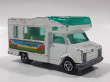Majorette No. 224 - 259 Fourgon Camper Van "Camping Nature" 1/67 Scale White Die Cast Toy Car Vehicle with Opening Rear Door