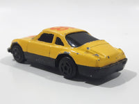 Unknown Brand #18 Yellow with Orange Die Cast Toy Car Vehicle