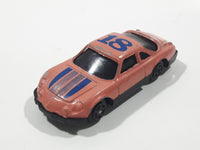Unknown Brand #18 Pink with Dark Blue Die Cast Toy Car Vehicle