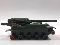 Vintage 1974 Lesney Matchbox Battle Kings K-107 155 M.M. S.P. Howitzer Dark Army Green Die Cast Toy Car Vehicle - No Tracks
