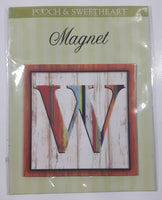 Pooch & Sweetheart Letter W 2 7/8" x 2 7/8" Fridge Magnet New in Package