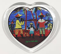 Grenada Heart Shaped 2" x 2" Clear Acrylic Fridge Magnet