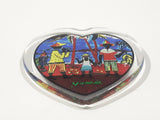 Grenada Heart Shaped 2" x 2" Clear Acrylic Fridge Magnet