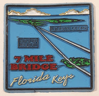 7 Mile Bridge Florida Keys 1 3/4" x 1 3/4"Rubber Fridge Magnet