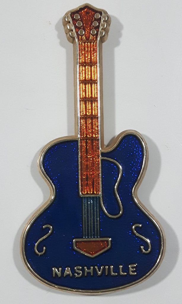 Nashville, Tennessee Guitar Shaped Blue with Red Neck Gold Trim 3