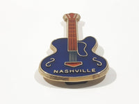 Nashville, Tennessee Guitar Shaped Blue with Red Neck Gold Trim 3" Long Fridge Magnet
