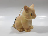 2003 Loblaws Life @ Home Orange Cat Sitting Down Fine Fiber Resin Figurine