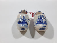 Delft Blue Holland Windmill Decor 2" Long Ceramic Clog Shoes Set