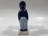 Vintage Delft Blue Holland Hand Painted Kissing Couple Boy and Girl 3 3/4" Tall Figurine