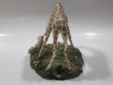 1997 Banberry Designs Gentle Giraffes Bunny and Giraffe Nose To Nose Detailed 4" Tall Resin Sculpture Ornament