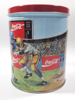 1994 Coca-Cola Coke Soda Pop Basketball, Football, Baseball Sports Themed 6" Tall Tin Metal Canister