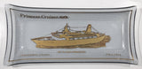 Vintage 1974 Princess Cruises M / V Sun Princess Cruise Ship Inaugural Cruise Glass Collector Dish