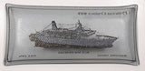 Vintage 1974 Princess Cruises M / V Sun Princess Cruise Ship Inaugural Cruise Glass Collector Dish