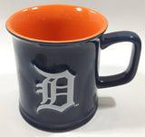 2007 Encore Detroit Tigers MLB Baseball Team Embossed Dark Blue and Orange Ceramic Coffee Mug Cup