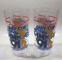 1991 Winnipeg CFL Grey Cup Festival November 20-24, 1991 "Canada's Hot Spot!" Plastic Cup Set of 2