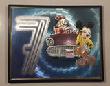 Magic Effects Disney Mickey Mouse and Minnie Mouse "Cool" Pink 1950s Bel Air Classic Car Art Print Picture Cartoon Character Collectible