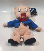 1998 Warner Bros. Studio Store Porky Pig Bean Bag Plush Stuffed Animal Cartoon Character 8" Tall