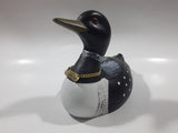 Black and White Spotted Loon Bird The Looney Bank Ceramic 7" Long Coin Bank