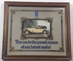 Vintage Rolls Royce "You Can Be The Proud Owner Of Our Latest Model" Glass Mirror Wood Framed Advertisement