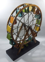 Ferris Wheel Ride Mechanical Moving Metal Folk Art Sculpture 15" Tall