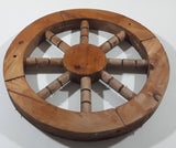Wagon Wheel Ship's Wheel 14" Diameter Wooden Folk Art