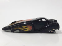 2004 Hot Wheels Crooze Ooz Coupe Black with Flames Die Cast Toy Car Vehicle McDonald's Happy Meal 6/8