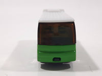 Unknown Brand Green and White Sight Seeing Tour Bus Die Cast Toy Car Vehicle