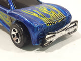 2000 Hot Wheels Tow Jam Metalflake Blue Die Cast Toy Car Vehicle Busted Front Bumper