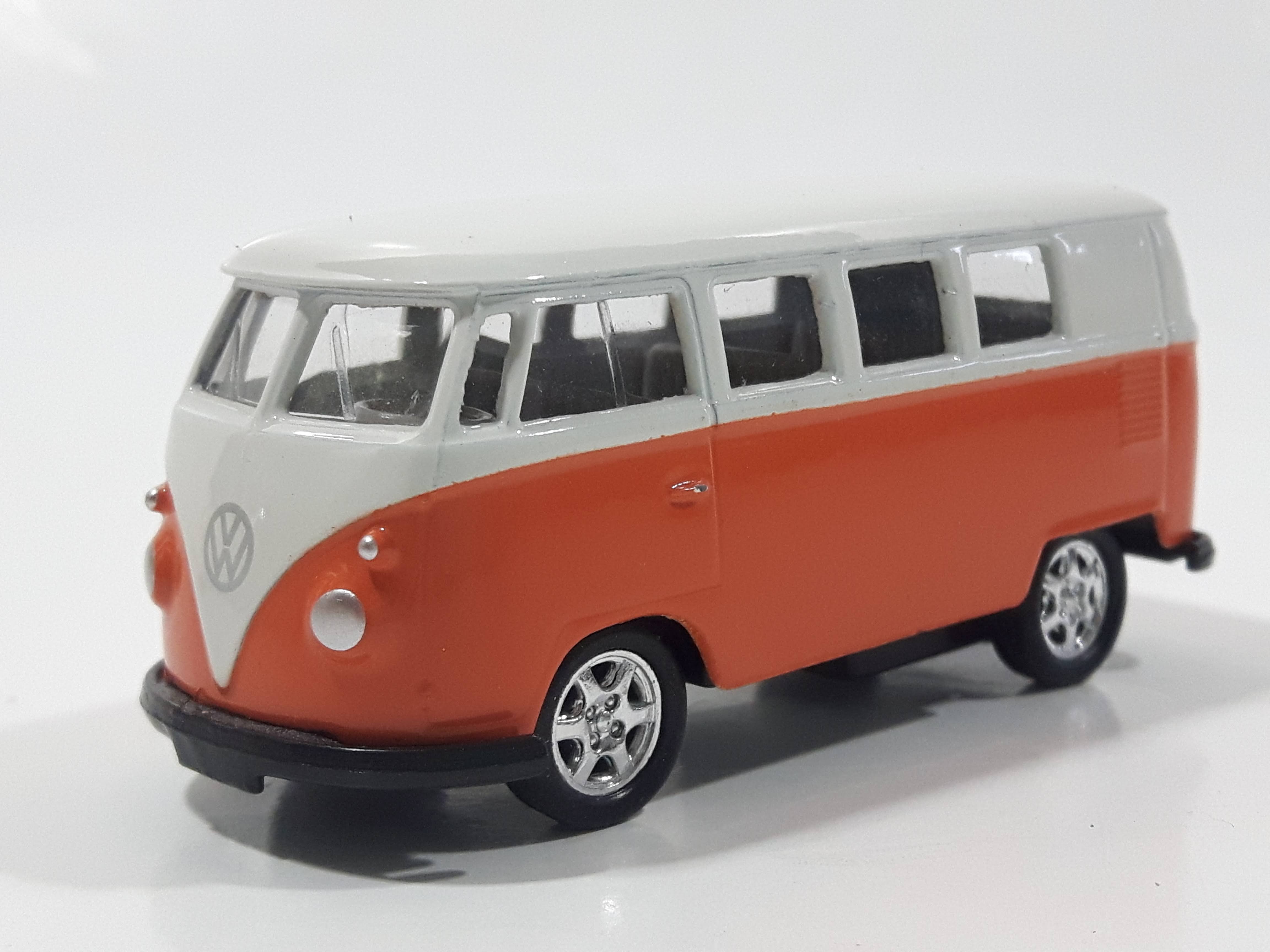 Welly No. 58166 1963 Volkswagen T1 Bus Orange and White 1/64