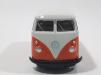 Welly No. 58166 1963 Volkswagen T1 Bus Orange and White 1/64 Scale Die Cast Toy Car Vehicle