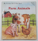 1992 Golden Books 11792 Golden Tell-A-Tale Books Farm Animals Hard Cover Book