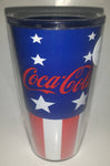 Tervis Coca Cola Stars and Stripes American United States of America Flag Themed 6" Tall 16 oz Plastic Cup