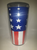 Tervis Coca Cola Stars and Stripes American United States of America Flag Themed 6" Tall 16 oz Plastic Cup