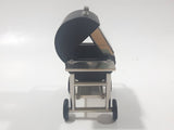 Nina Collection Quartz Japan Movement Miniature BBQ Barbecue Grill Shaped Black Metal Clock 2 3/8" Tall