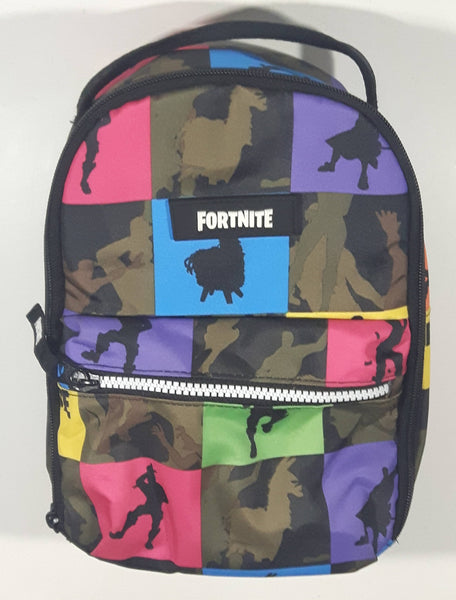 2019 Epic Games Fortnite Dancing Emote Silhouettes Colorful Small Lunch Tote Back Pack Shaped Carry Bag