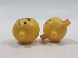 2017 THOIP Mr Men Little Miss Characters Yellow 1" Tall Stacking Plastic Toy Figures