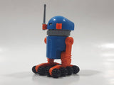 1990 Geobra Playmobil #3318 Moon Walker Space Robot Figure Blue and Orange 3" Tall Toy Figure