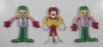 Set of 3 C-P Inc Circus Clown Bendable 2 1/2" Tall Toy Figures