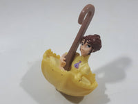 2000 McDonald's Burroughs & Disney Tarzan Jane Yellow Umbrella 2 3/8" Tall Plastic Toy Figure