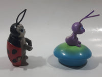 1998 McDonald's Pixar A Bug's Life Movie Francis the Ladybug & Dot Ant 2 1/2" Tall Plastic Toy Figures Set of 2