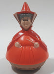 2007 McDonald's Disney Sleeping Beauty Fairy Godmother Orange 2 7/8" Tall Plastic Toy Figure Hole Punch