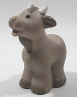 2001 Little People Farm Animals Grey Cow 2 3/4" Tall Toy Figure