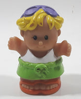 1998 Little People Blonde Boy Eddie with Purple Sunglasses on Head 2 3/8" Tall Toy Figure